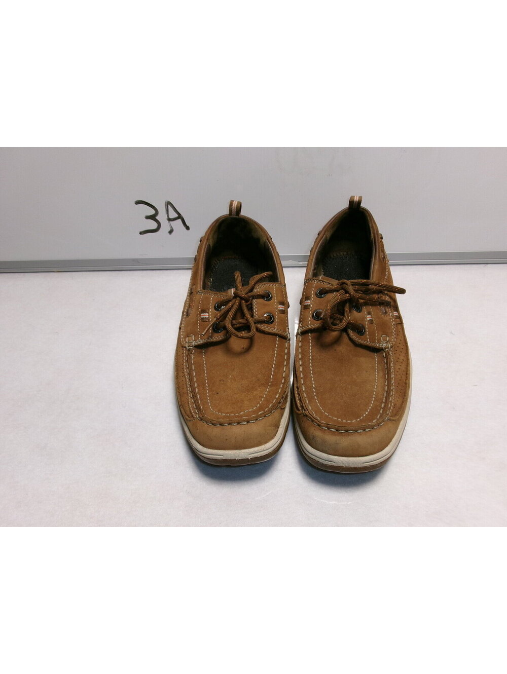 Rockport - Men's Brown Leather Casual Boat Shoes Size 10